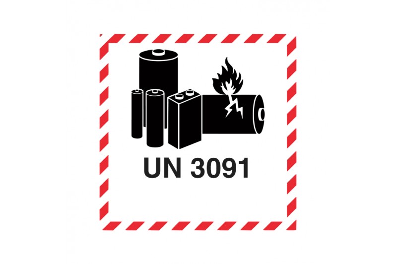 Marca Etiqueta de Batería de Litio - UN3091