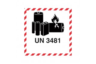 Marca Etiqueta de Batería de Litio - UN3481 Marca Etiqueta de Batería de Litio - UN3481