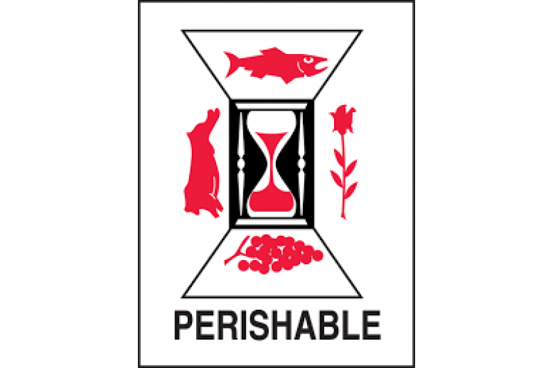 Etiqueta Perecedero - Perishable