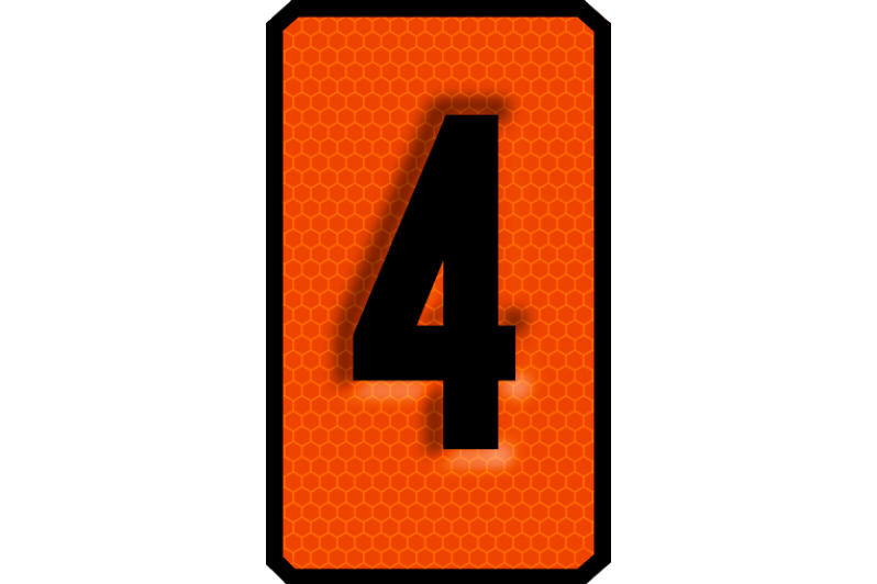 Número 4 Panel Naranja ADR