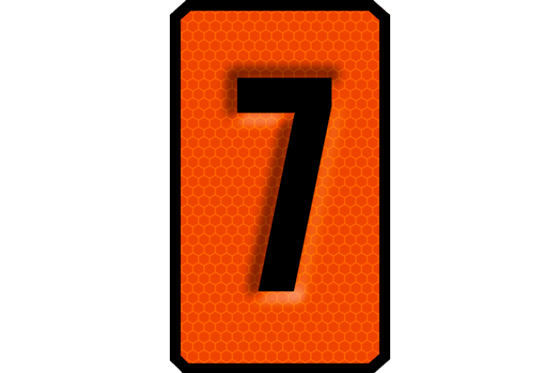 Número 7 Panel Naranja ADR