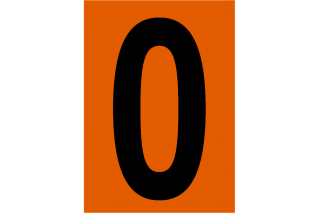Número 0 Panel Naranja ADR Número 0 Panel Naranja ADR