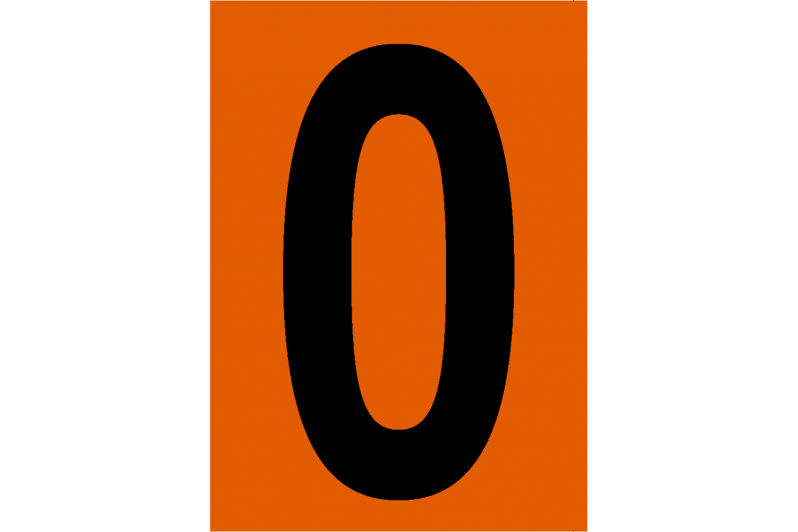 Número 0 Panel Naranja ADR