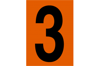 Número 3 Panel Naranja ADR Número 3 Panel Naranja ADR