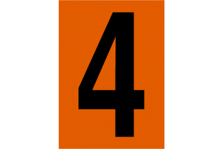 Número 4 Panel Naranja ADR Número 4 Panel Naranja ADR