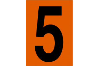 Número 5 Panel Naranja ADR Número 5 Panel Naranja ADR