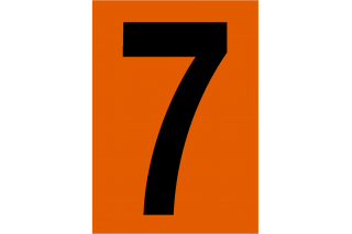Número 7 Panel Naranja ADR Número 7 Panel Naranja ADR