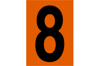 Número 8 Panel Naranja ADR Número 8 Panel Naranja ADR