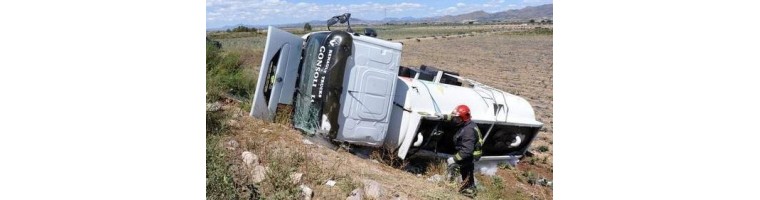 Accidente de camión de mercancías peligrosas